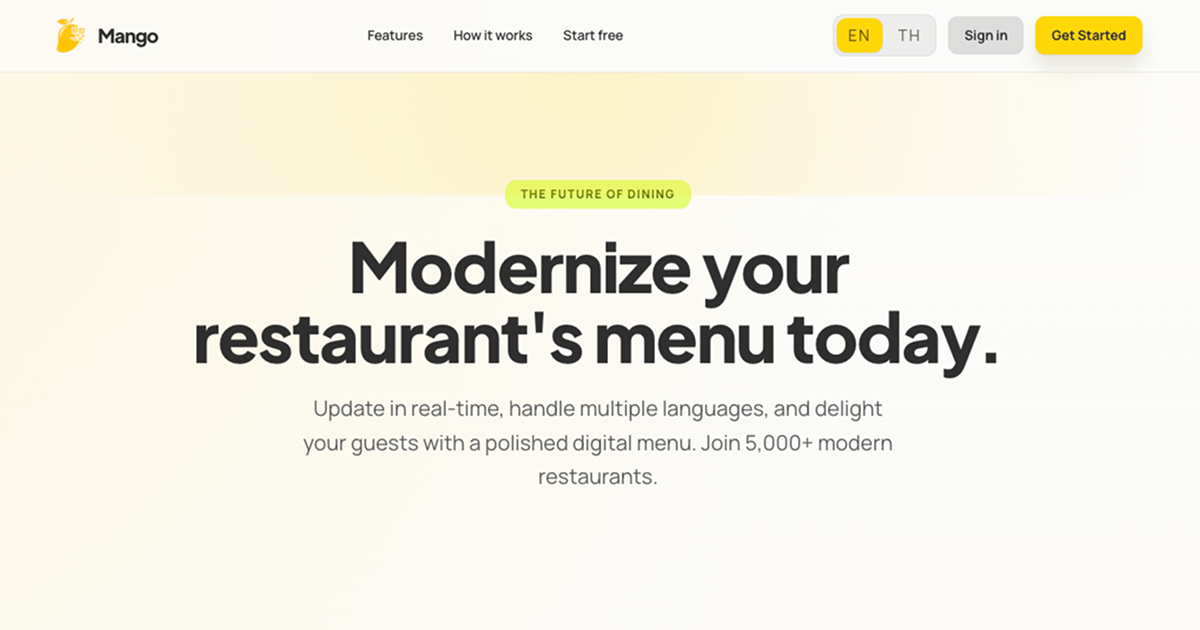 QR Menus for Modern Restaurants | iMango